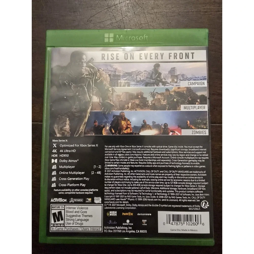 Call of Duty Vanguard Xbox Series X/Xbox‎ One Video Game